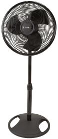 16" Oscillating Adjustable Pedestal Fan with 3-Speeds, S16500, Black