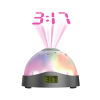 Tzumi Aura LED Projection Clock, White/Yellow/Black/Multi-Color