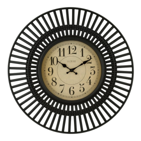 La Crosse Clock 20-inch Covington Contemporary Black Quartz Analog Wall Clock, 404-3051