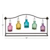 DecMode 5 Holder Multi Colored Metal Hanging Bottle Decorative Candle Lantern