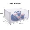 Set of 12 Stackable Clear Plastic Transparent Shoe Storage Box in Home