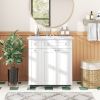 30" White Bathroom vanity with Single Sink ,Combo Cabinet Undermount Sink,Bathroom Storage Cabinet vanities