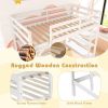 Twin Size Loft Bed with Desk and Bookshelves for Kids and Teens