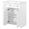 30" White Bathroom vanity with Single Sink ,Combo Cabinet Undermount Sink,Bathroom Storage Cabinet vanities