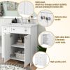 30" White Bathroom vanity with Single Sink ,Combo Cabinet Undermount Sink,Bathroom Storage Cabinet vanities