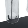 DecMode 7 Holder Black Metal Hanging Bottle Decorative Candle Lantern