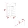 Bar Cart Bayamon, Twelve Wine Cubbies, Four Legs, Light Gray Finish