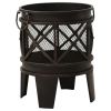 Rustic Fire Pit with Poker Φ16.5"21.3" Steell