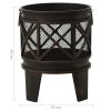 Rustic Fire Pit with Poker Φ16.5"21.3" Steell