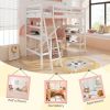 Twin Size Loft Bed with Desk and Bookshelves for Kids and Teens