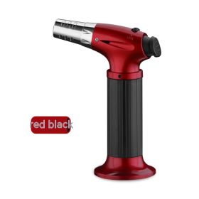 Portable Straight Cigar Flame Gun Welding Gun Barbecue Lighter Igniter Burning Torch Outdoor Moxibustion (Option: 609 Ice Red)