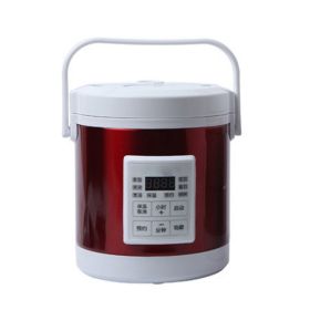 12V 24V Mini Rice Cooker 1.6L Car Truck Electric Hot Soup Rice Cooker (Option: Red-Car Power)