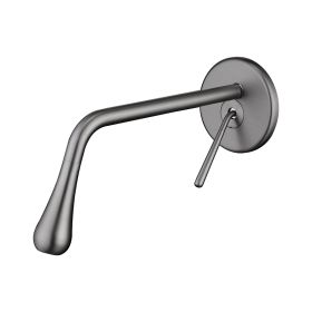 Banpu Black Basin Faucet Hot And Cold Copper In-Wall Style (Option: 32E gun gray)