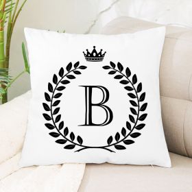 Hot Sale English Letter Flannel Throw Pillow Office Home Cushion (Option: B1)