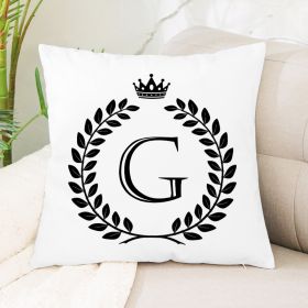 Hot Sale English Letter Flannel Throw Pillow Office Home Cushion (Option: G1)