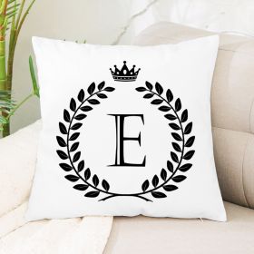 Hot Sale English Letter Flannel Throw Pillow Office Home Cushion (Option: E1)