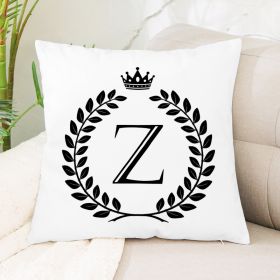 Hot Sale English Letter Flannel Throw Pillow Office Home Cushion (Option: Z1)