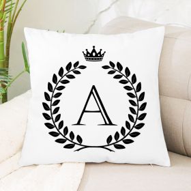 Hot Sale English Letter Flannel Throw Pillow Office Home Cushion (Option: A1)