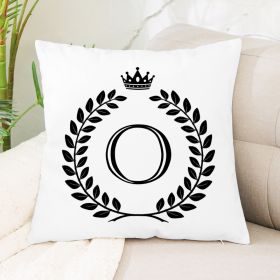 Hot Sale English Letter Flannel Throw Pillow Office Home Cushion (Option: O1)