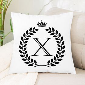 Hot Sale English Letter Flannel Throw Pillow Office Home Cushion (Option: X1)