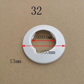 Water Pipe Decoration Ring Wall Hole Air-conditioning Hole Decoration Cover (Option: 32white)