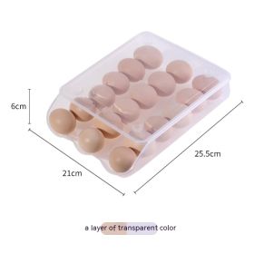 Egg Preservation Box Special Rolling Egg Box For Refrigerator Preservation Shelf Supports (Option: Transparent Color 1 Layer)