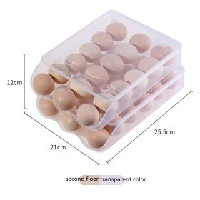 Egg Preservation Box Special Rolling Egg Box For Refrigerator Preservation Shelf Supports (Option: Transparent Color 2 Layers)