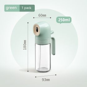 Glass Spray Oil Bottle Jar Anti-leakage Air Fryer (Option: Green 250ml)