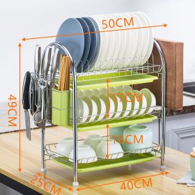 Multi-layer Floor Draining Bowl Rack Kitchen Shelf Countertop Dish Storage Knife And Fork Cabinet Dish Rack Storage Product (Option: 9 Style)