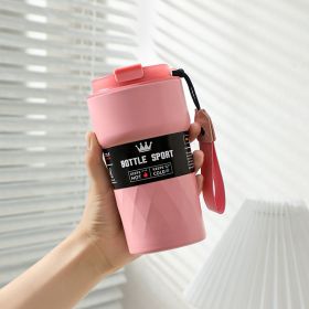 Intelligent Temperature Measuring Stainless Steel Coffee Double-layer Vacuum Cup (Option: Ordinary Pink-510ML)