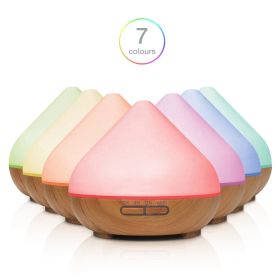1pc Essential Oil Diffuser; Essential Oil Aromatherapy Diffuser Cool Mist Humidifier With 7 Color Lights For Home Office (Color: Light Wood Grain)