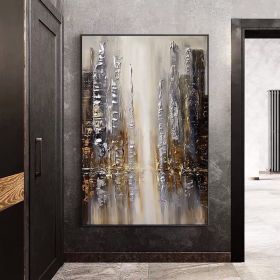 Handmade Top Selling Abstract Oil Painting Wall Art Modern City Building Landscape Minimalist On Canvas Home Decoration For Living Room No Frame (size: 90x120cm)