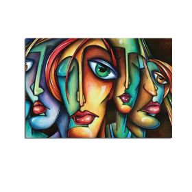 Handmade Abstract Oil Painting Wall Art Modern Figure Picture Minimalist On Canvas Home Decoration For Living Room No Frame (size: 90x120cm)