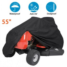 72" Outdoor Lawn Mower Tractor Cover Heavy Duty Waterproof UV Protection Coating (size: 55"x30"x36"(LxWxH))