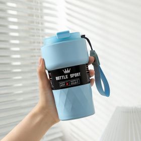 Intelligent Temperature Measuring Stainless Steel Coffee Double-layer Vacuum Cup (Option: Ordinary Light Blue-510ML)