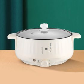 Non Stick Pot Household Electric Pot Integrated Type (Option: White-24cm-UK)