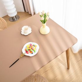 Sheepskin All-inclusive Tablecloth Waterproof And Oil-proof Disposable Anti-scald Tablecloth (Option: Light Coffee Color-Suitable For 70X120cm)